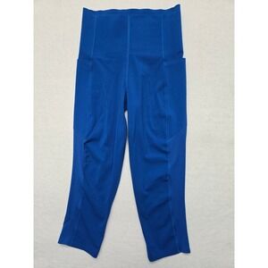 Sweaty Betty Power Crop Leggings Blue High Waisted Workout Training Size US 4-6